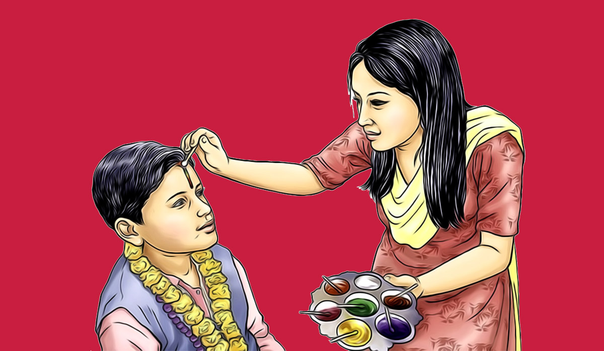 भाइटीकाको उत्तम साइत ११:३९ बजे, टीका लगाउँदा को-कता फर्किने ?