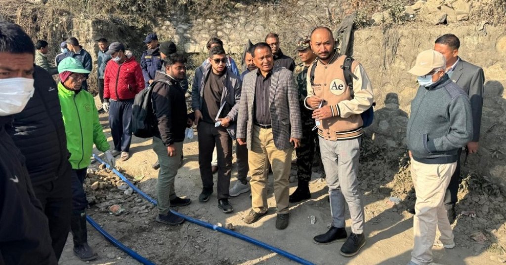 बागमती करिडोरको जम्बुडाँडा पुगेर कुलमानले दिए ढल व्यवस्थापन गर्न निर्देशन