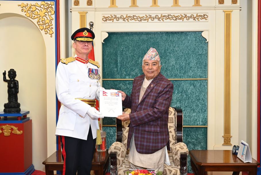 राष्ट्रपति पौडेलसमक्ष गोर्खा विग्रेडको वार्षिक प्रतिवेदन प्रस्तुत